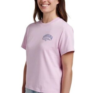 Quiksilver Women's Light Pink Short Sleeve Tee